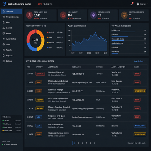 Real-time threat intelligence feeds