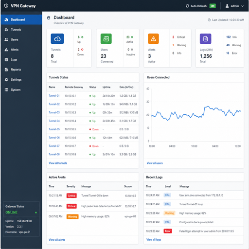 VPN gateway monitoring